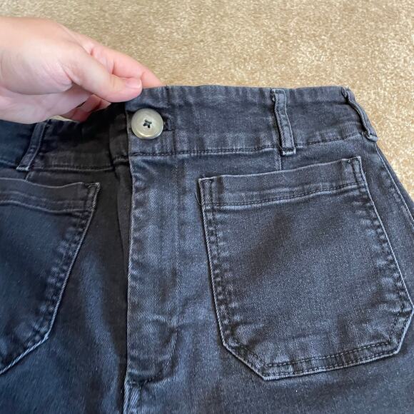 Anthro Colette High-Rise Crop Wide-Leg Jeans by Maeve SZ 31 Elm Black $130 EUC - Picture 12 of 12